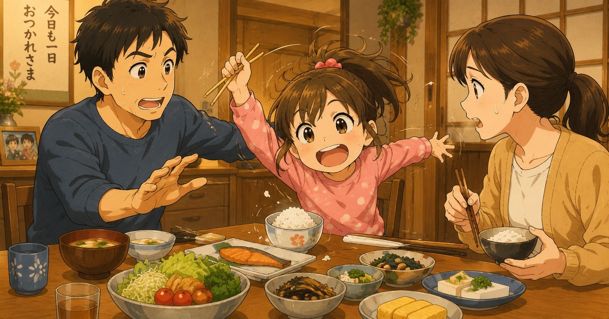子ども,ご飯中,遊ぶ